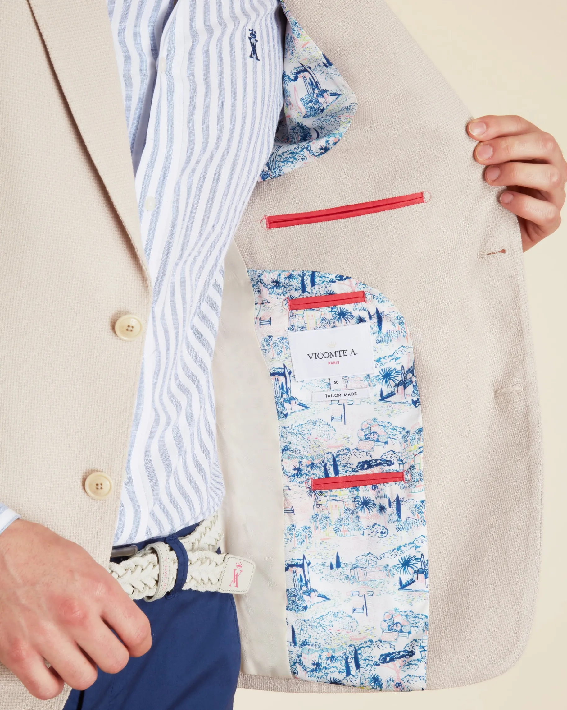 Homme Vicomte A Manteaux & Vestes | Blazers^Blazer Ajusté Texturé