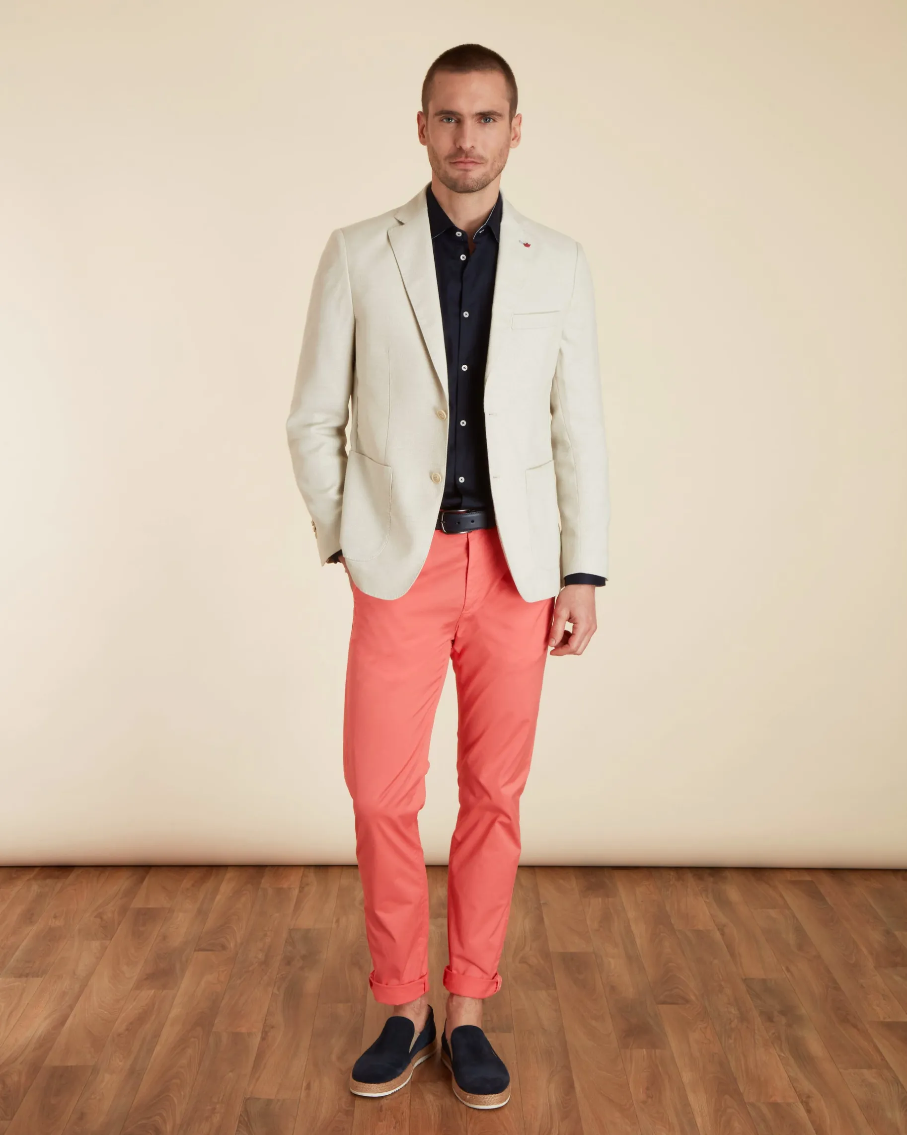 Homme Vicomte A Blazers^Blazer Ajusté Uni