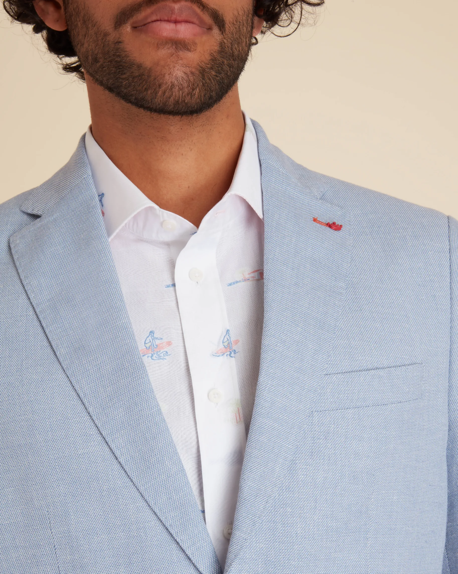 Homme Vicomte A Blazers^Blazer Ajusté Uni