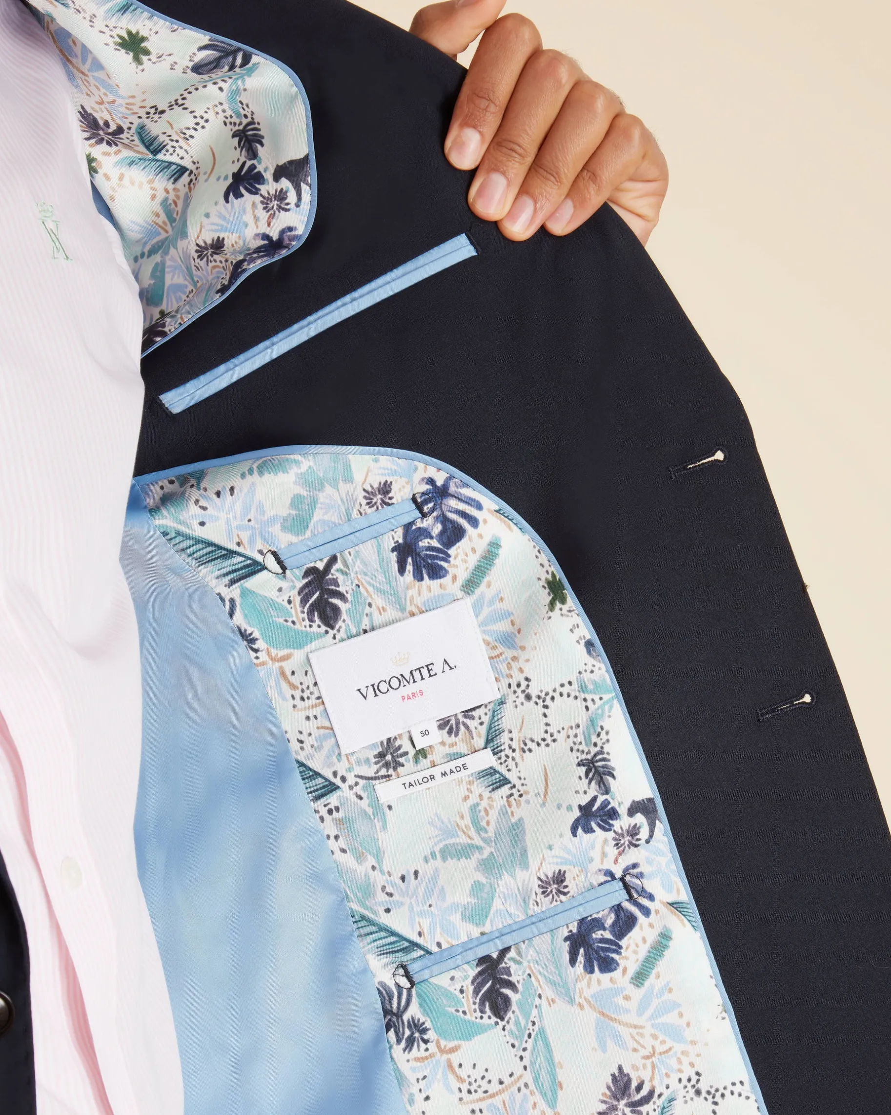 Homme Vicomte A Blazers^Blazer Uni à Coudières