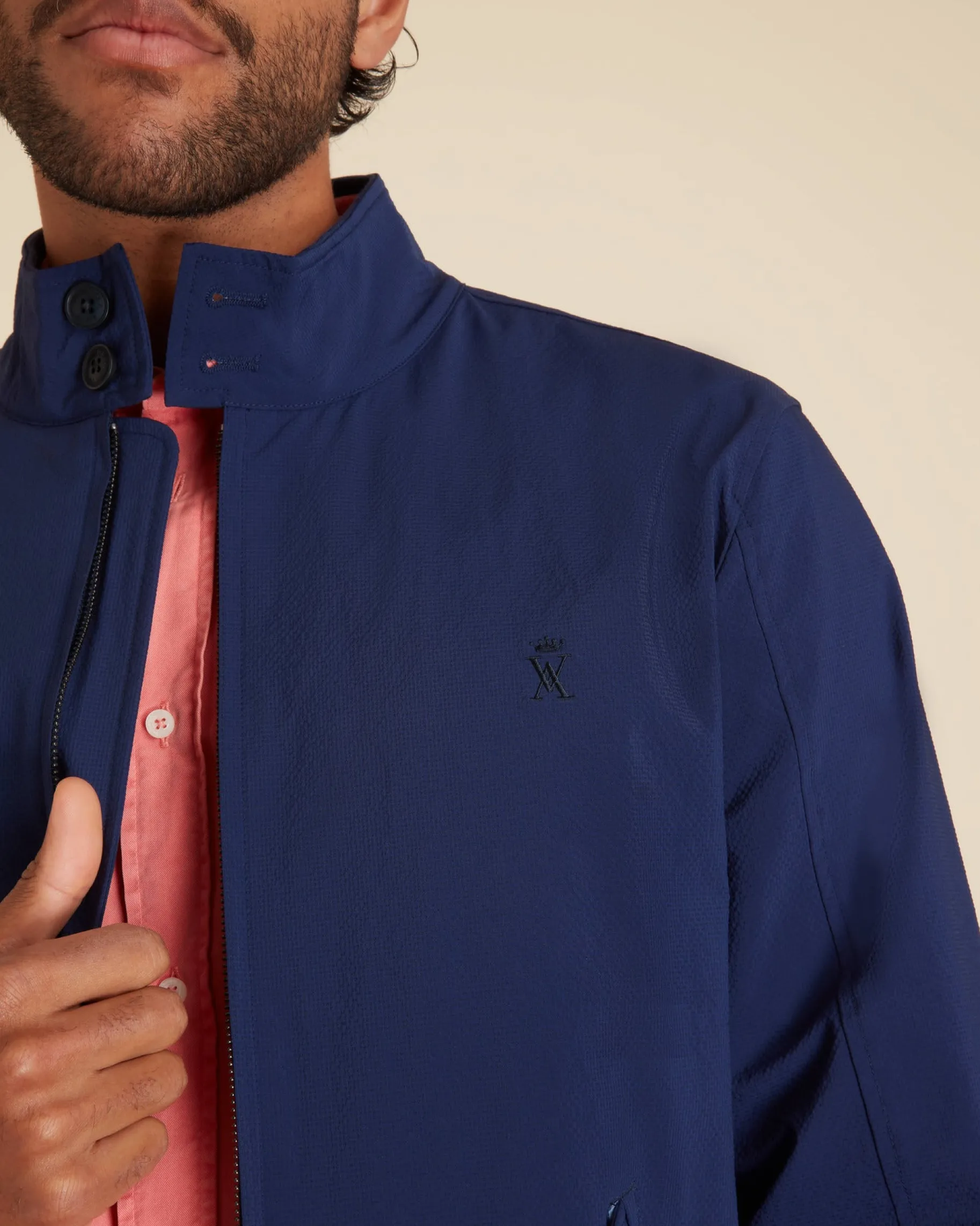 Homme Vicomte A Manteaux & Vestes^Bomber à Micro carreaux