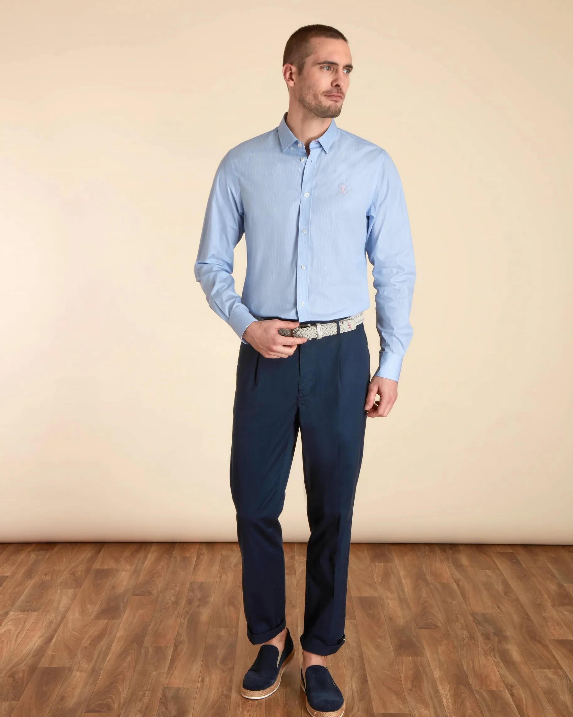 Homme Vicomte A Chemises^Chemise Formelle Slim à Rayures