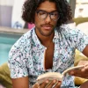 Homme Vicomte A Chemises^Chemise Imprimé à Manches Courtes