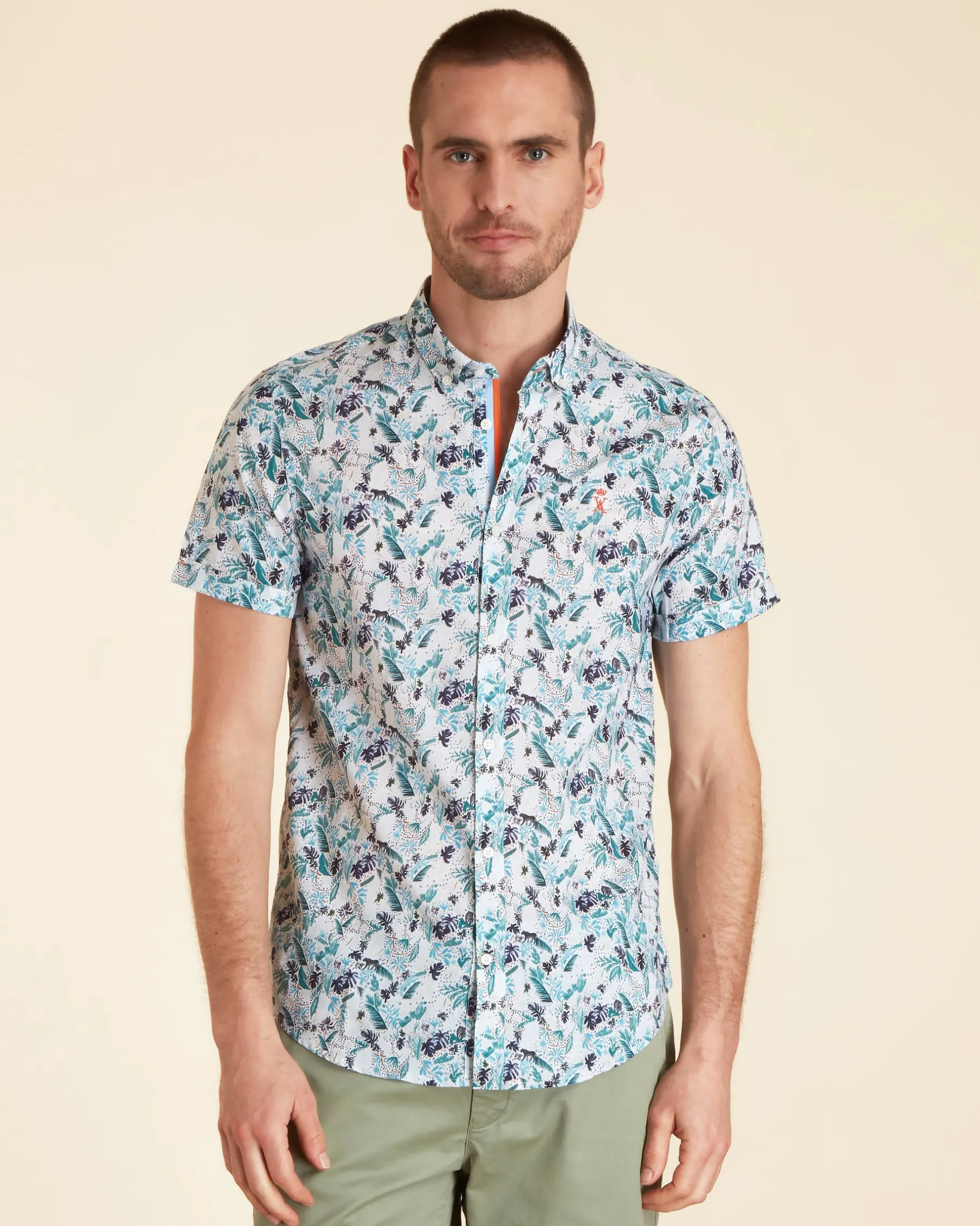 Homme Vicomte A Chemises^Chemise Imprimé à Manches Courtes