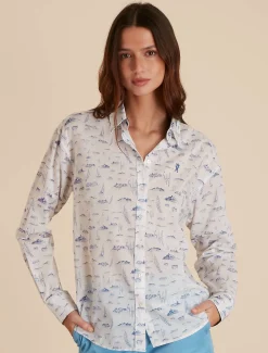 Femme Vicomte A Chemises^Chemise Motifs Horizon Mer