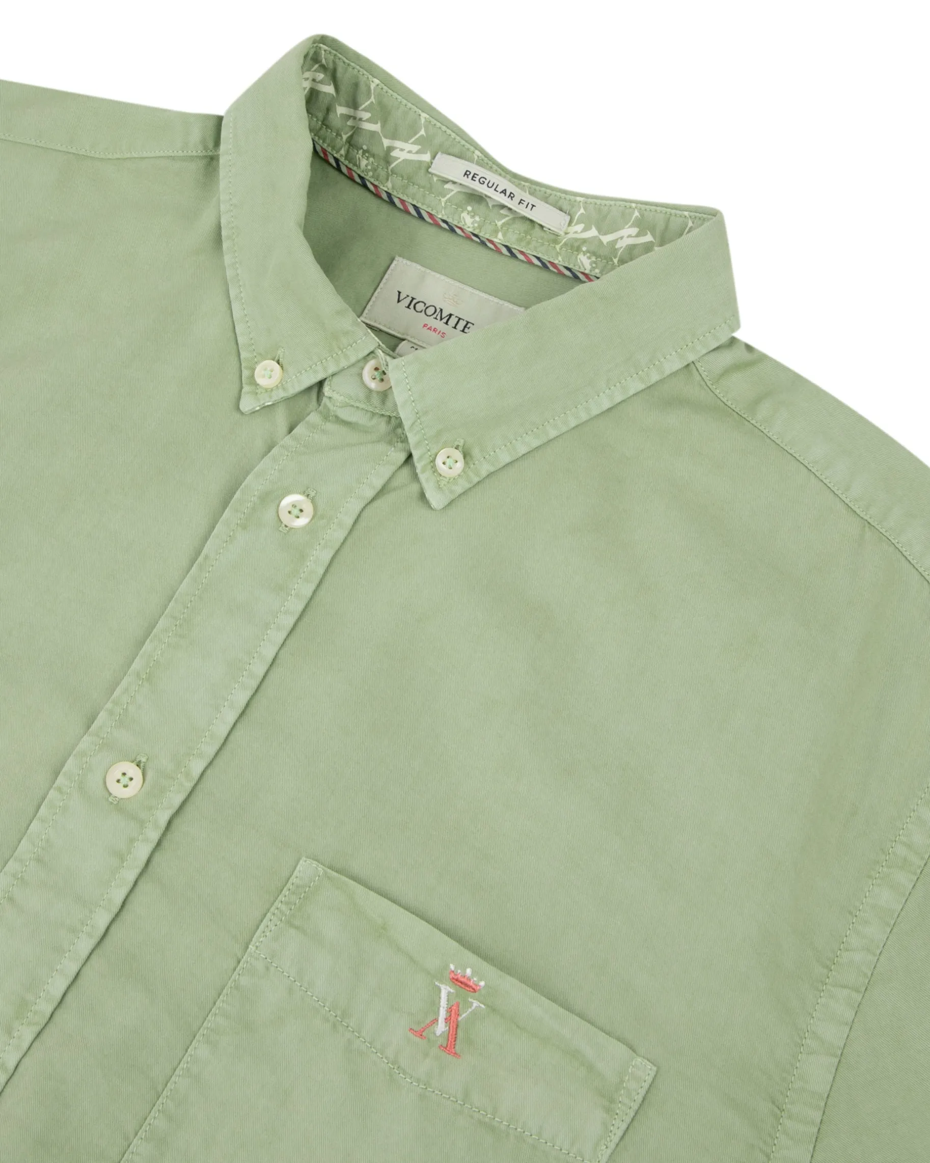 Homme Vicomte A Chemises^Chemise Regular en Twill PAT