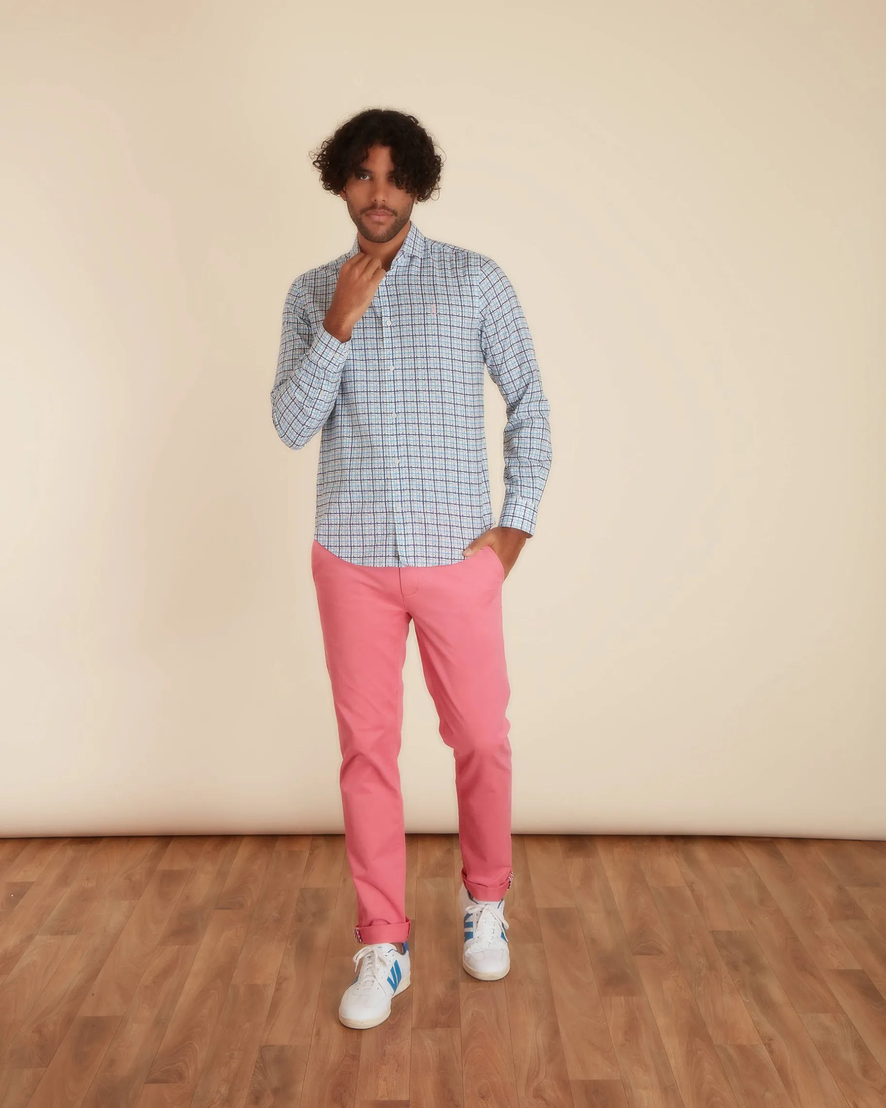 Homme Vicomte A Chemises^Chemise Slim à Carreaux Tie & Dye