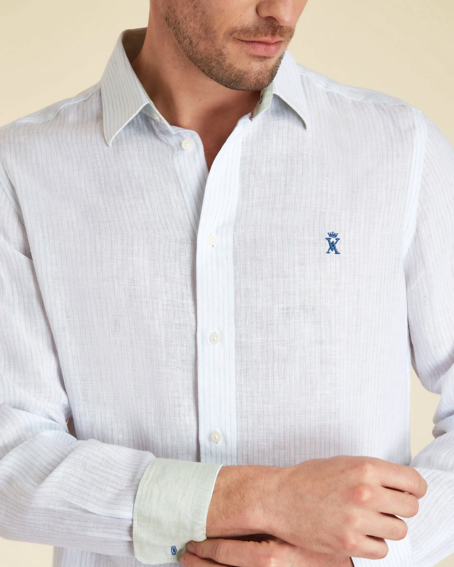 Homme Vicomte A Chemises^Chemise Slim Légère à Rayures