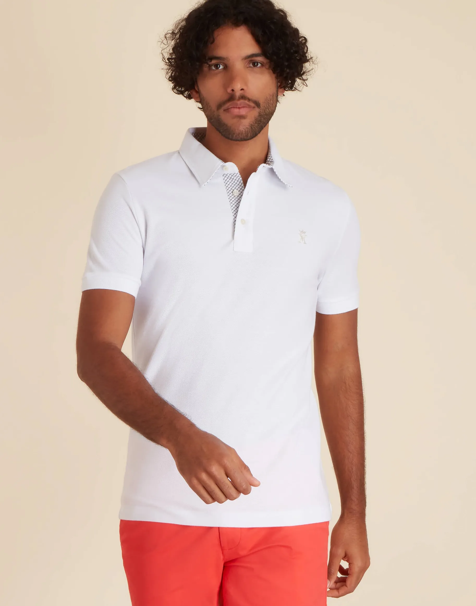 Homme Vicomte A Polos^Polo à Détails Carreaux
