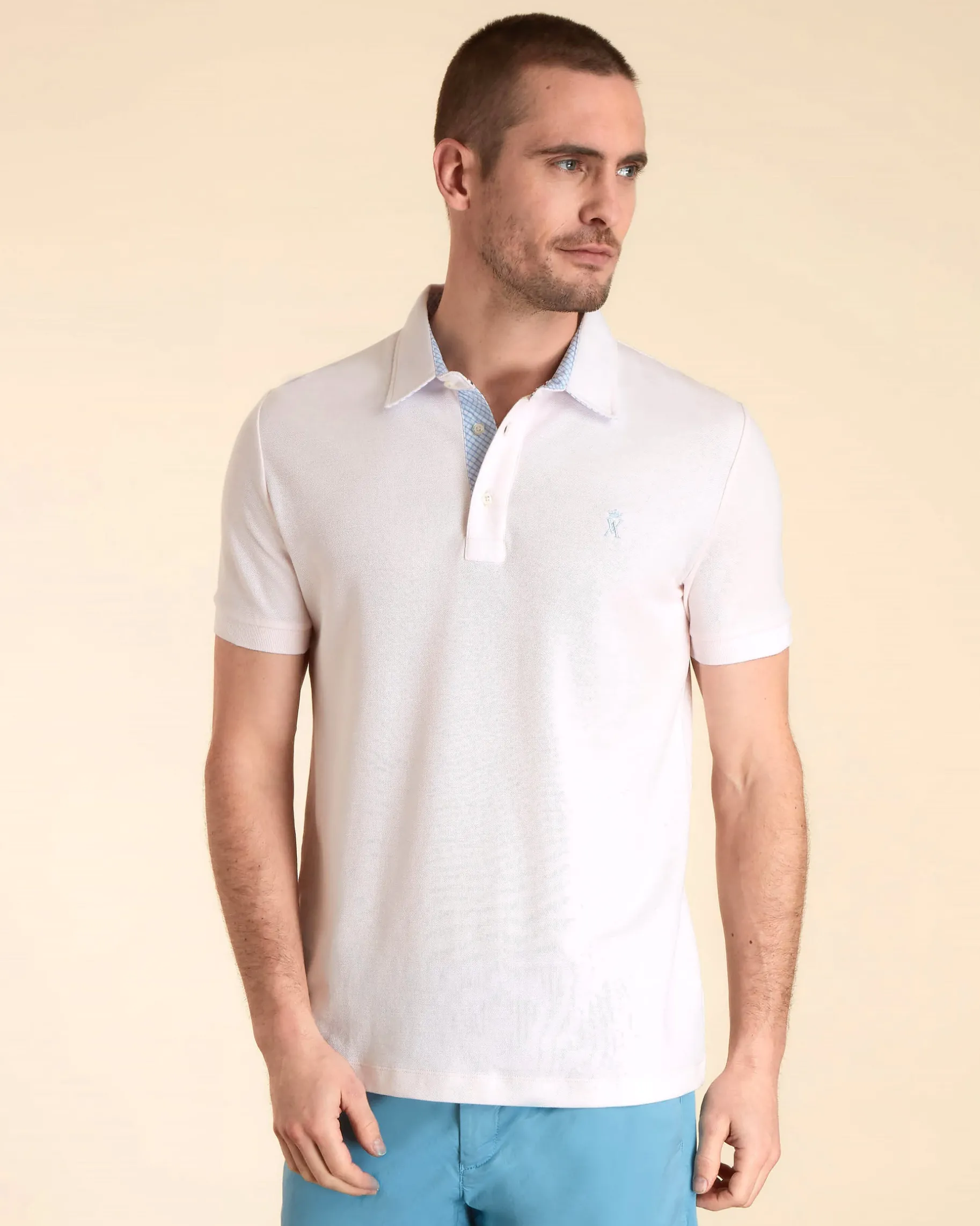 Homme Vicomte A Polos^Polo à Détails Carreaux