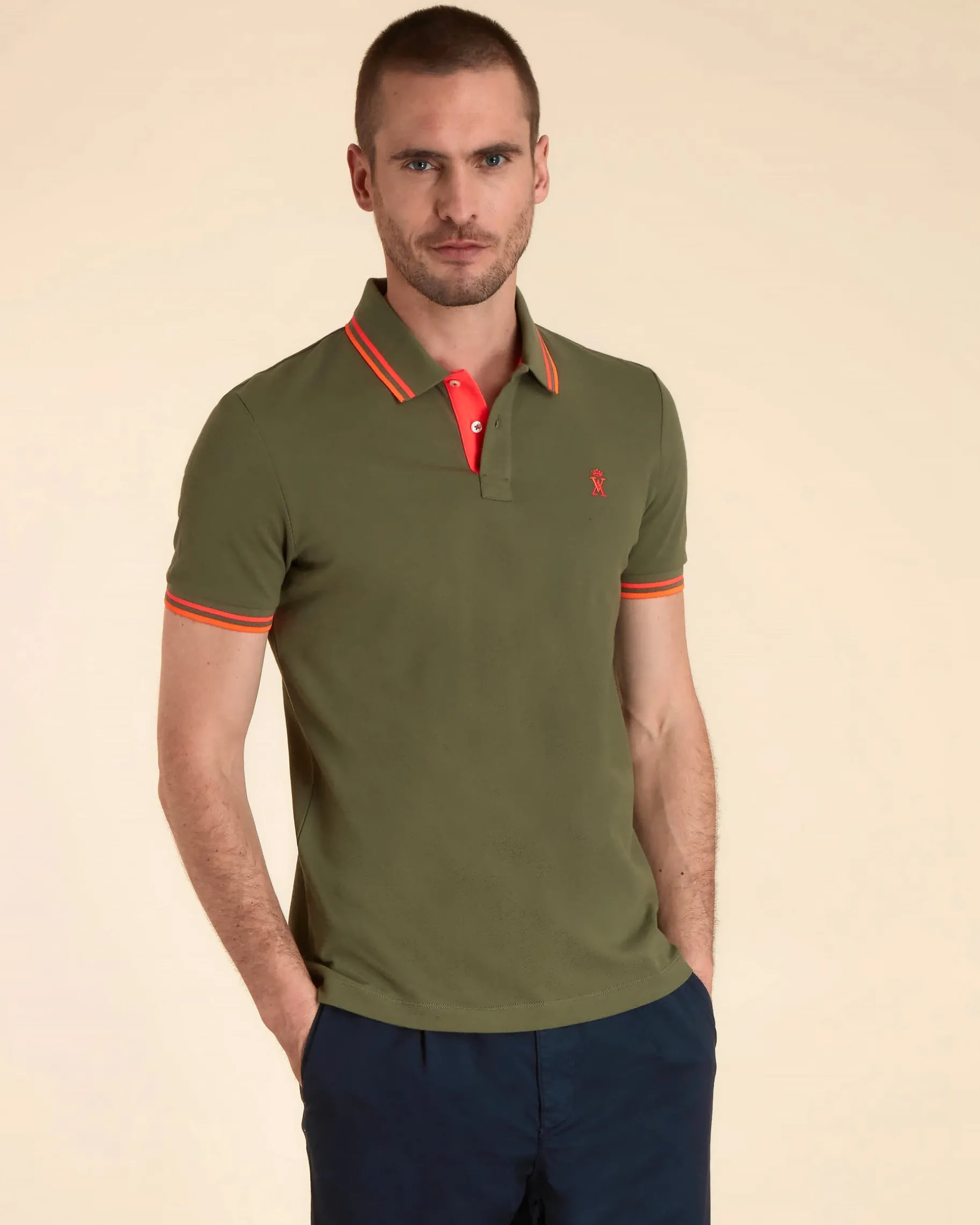 Homme Vicomte A Polos^Polo Ajusté Manches Courtes