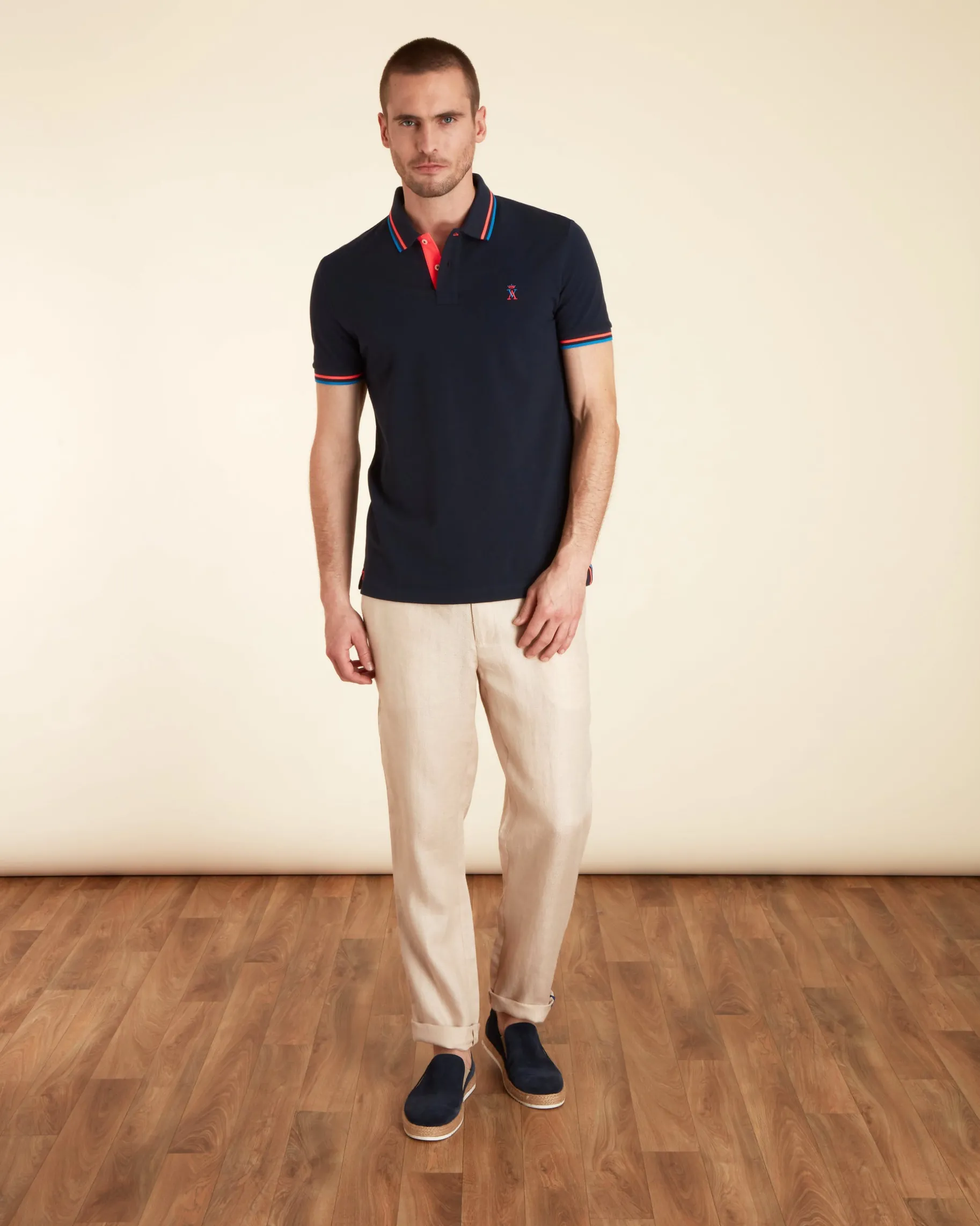 Homme Vicomte A Polos^Polo Ajusté Manches Courtes