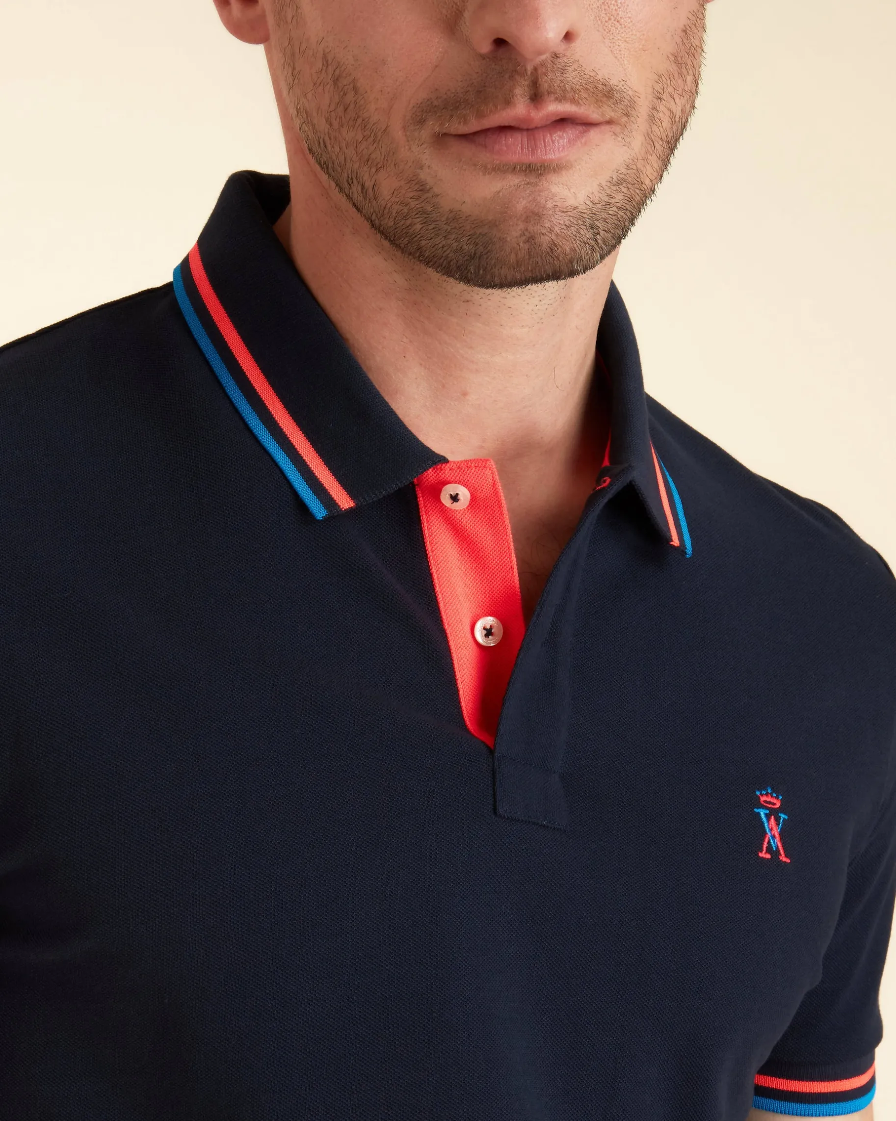 Homme Vicomte A Polos^Polo Ajusté Manches Courtes