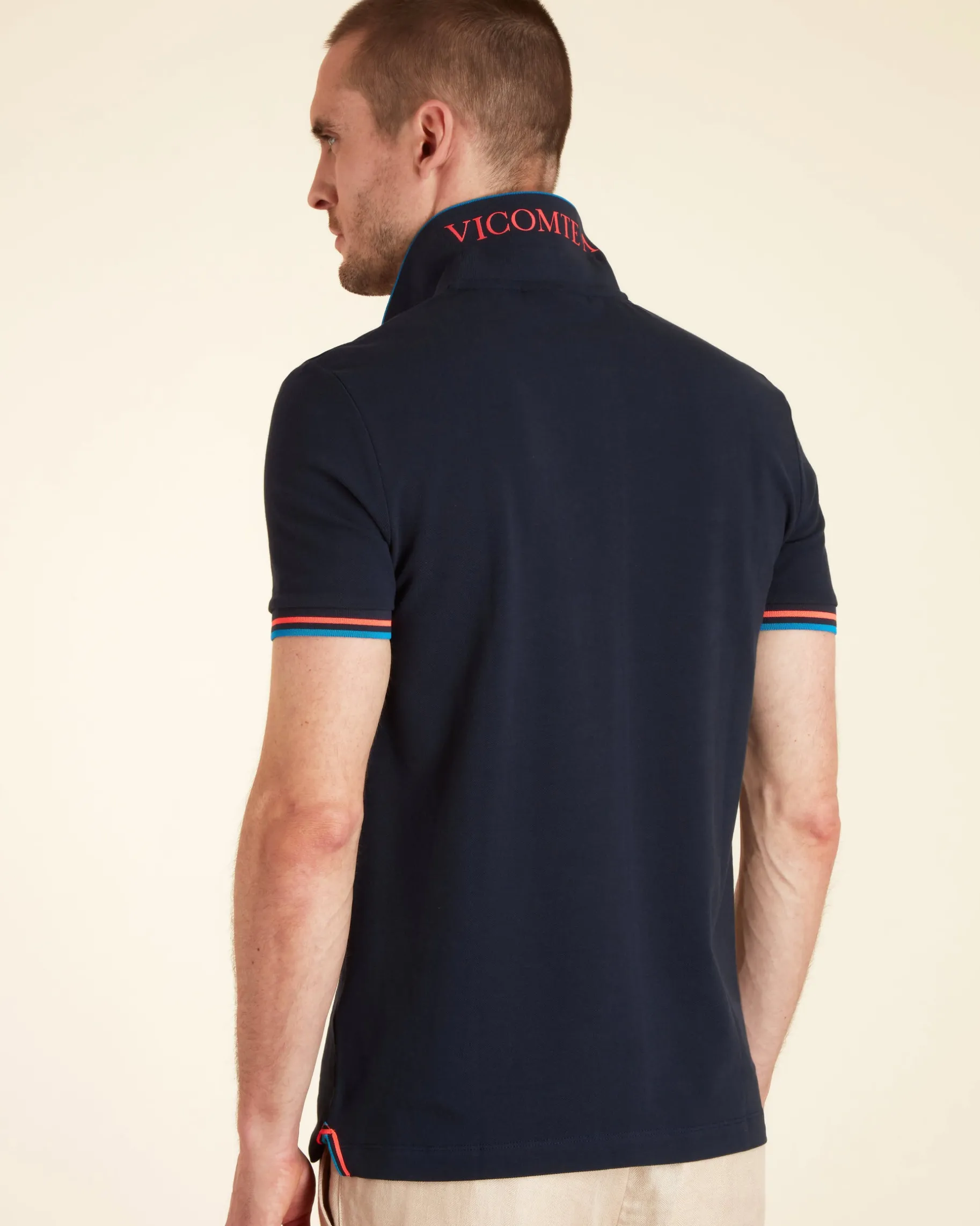 Homme Vicomte A Polos^Polo Ajusté Manches Courtes