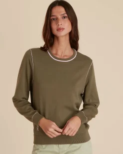 Femme Vicomte A Pulls & Sweats^Pull Col Rond à Détails Contrasté