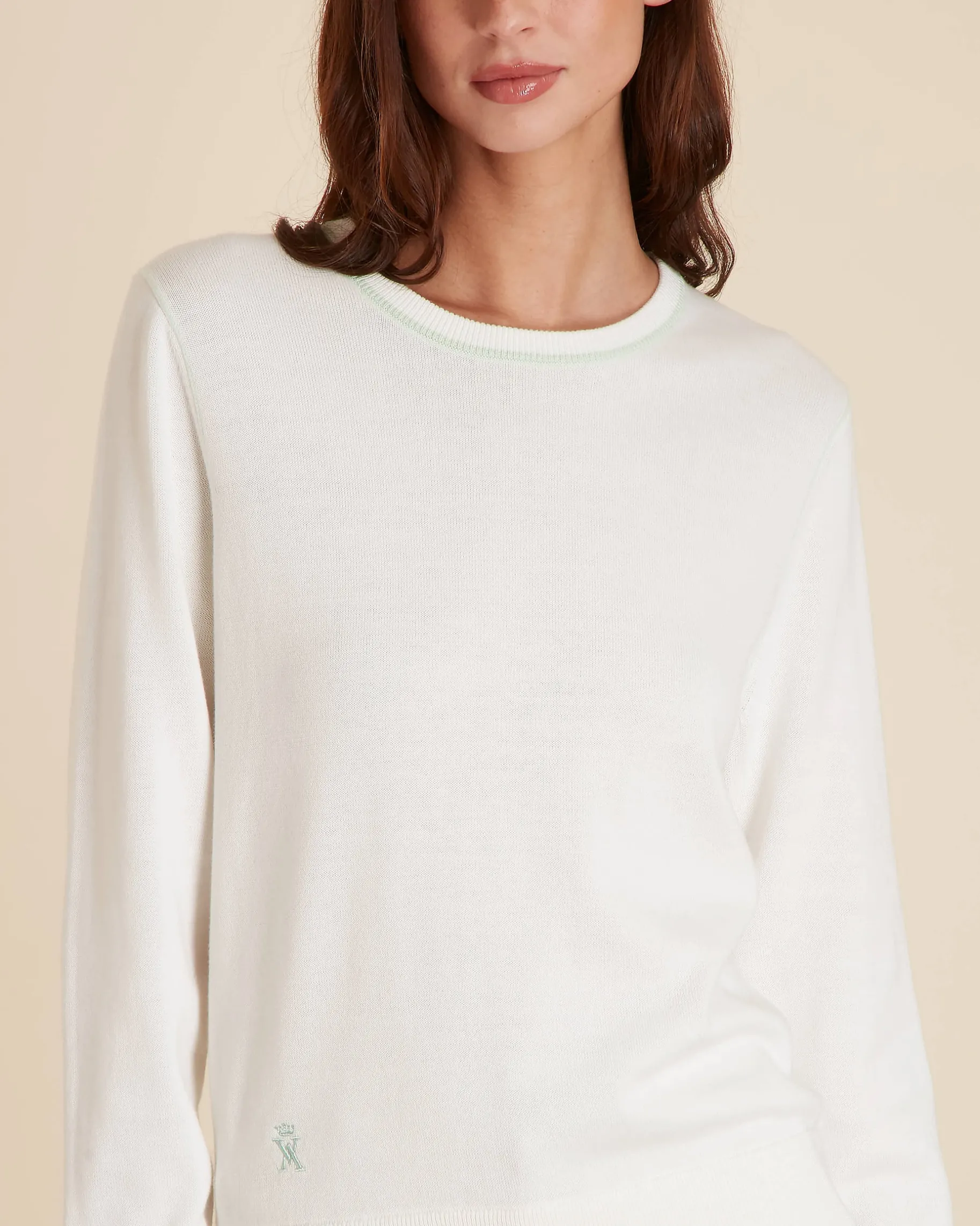 Femme Vicomte A Pulls & Sweats^Pull Col Rond à Détails Contrasté
