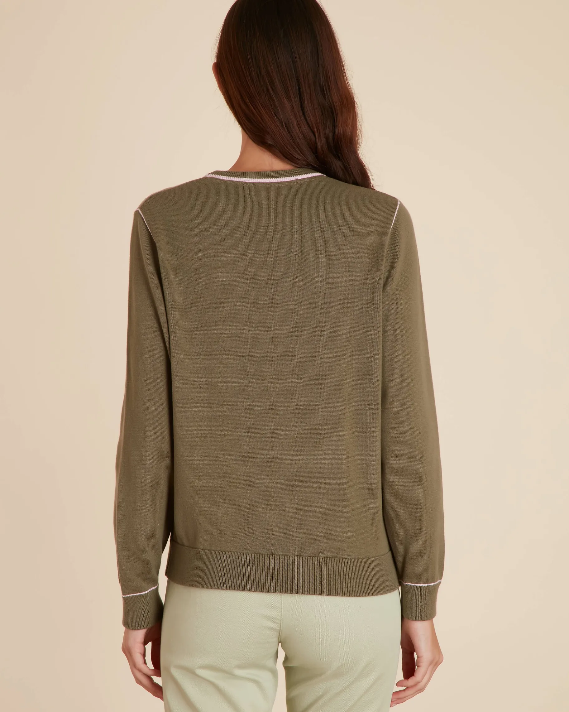 Femme Vicomte A Pulls & Sweats^Pull Col Rond à Détails Contrasté