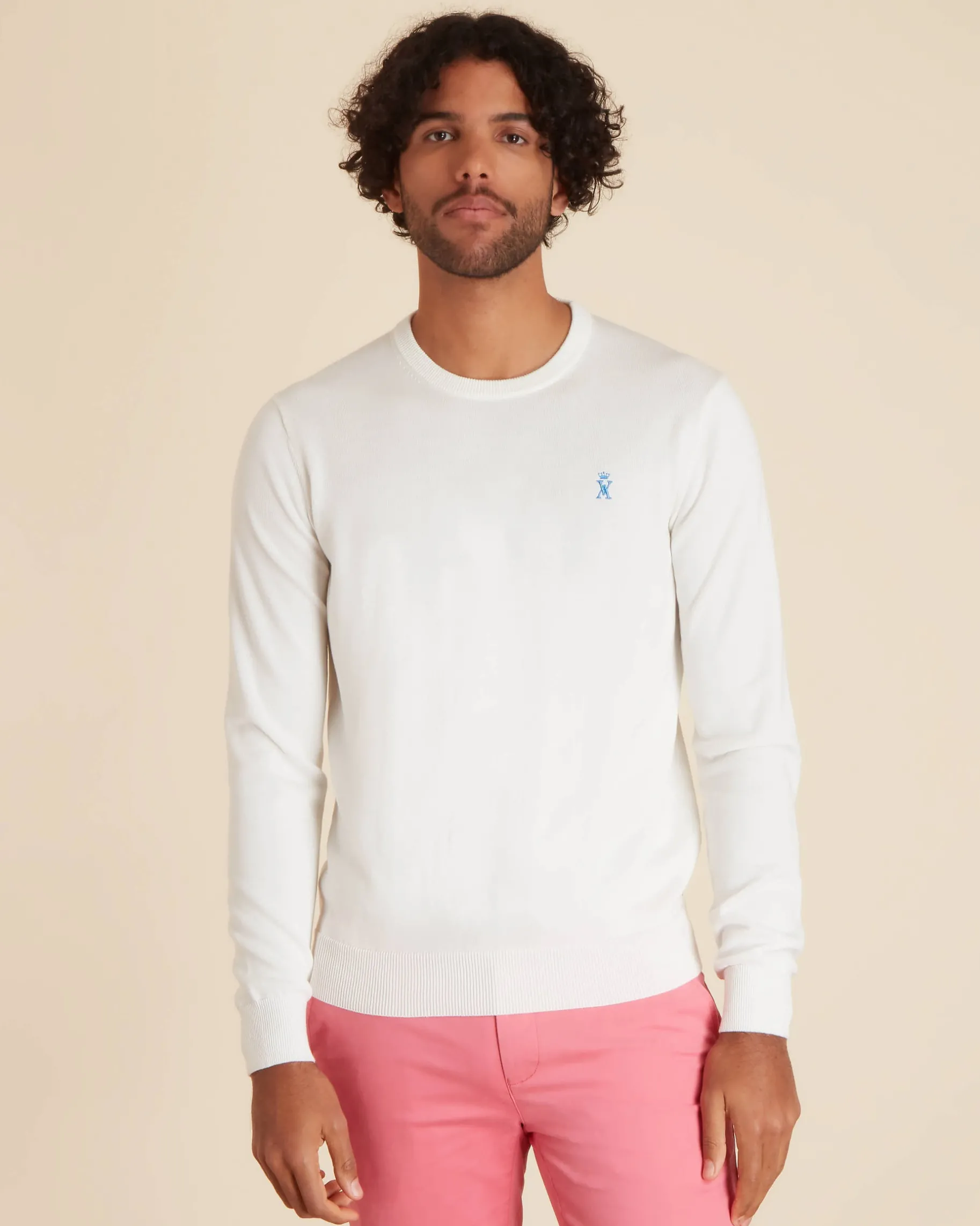 Homme Vicomte A Pulls^Pull Col Rond Uni