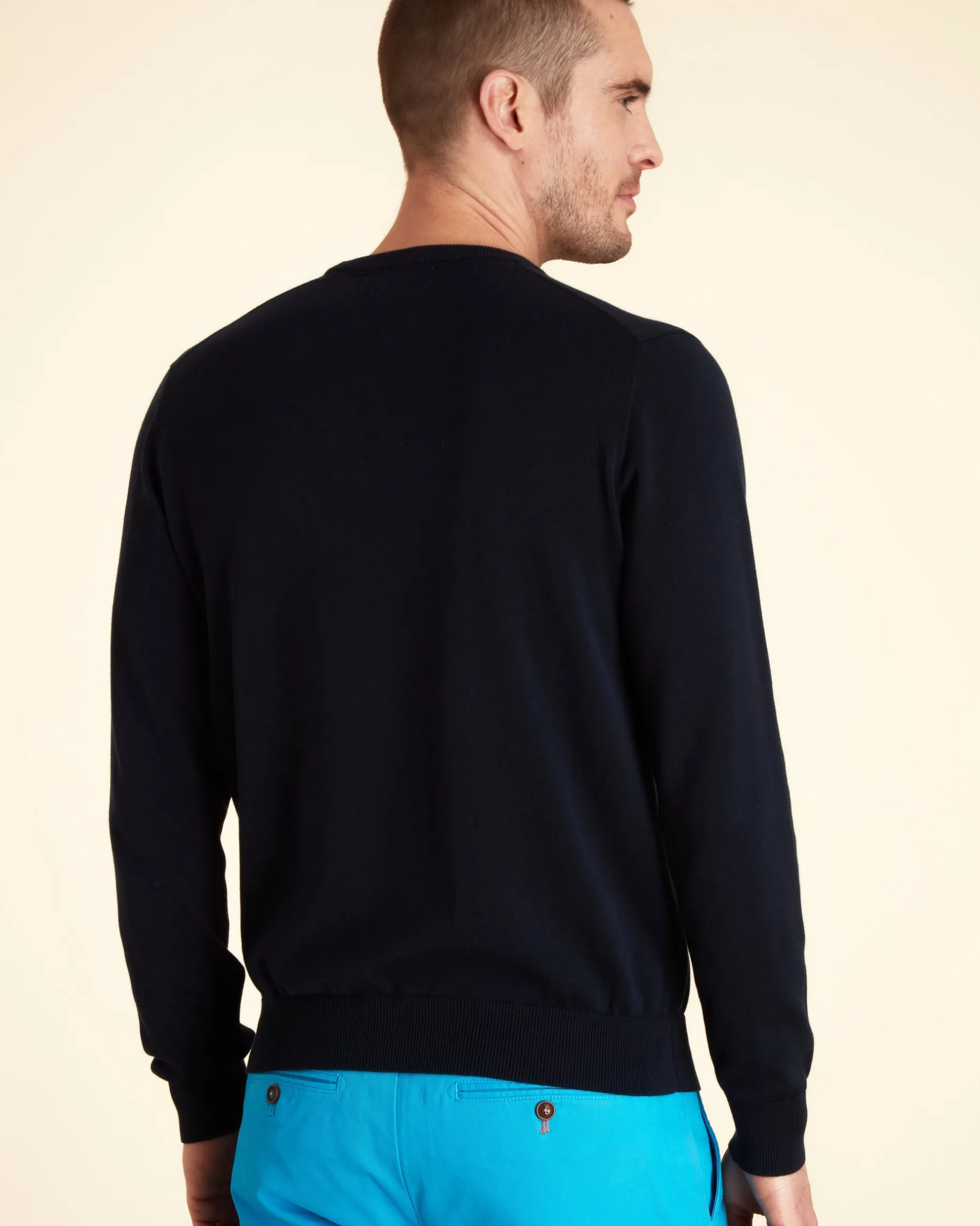 Homme Vicomte A Pulls^Pull Col Rond Uni