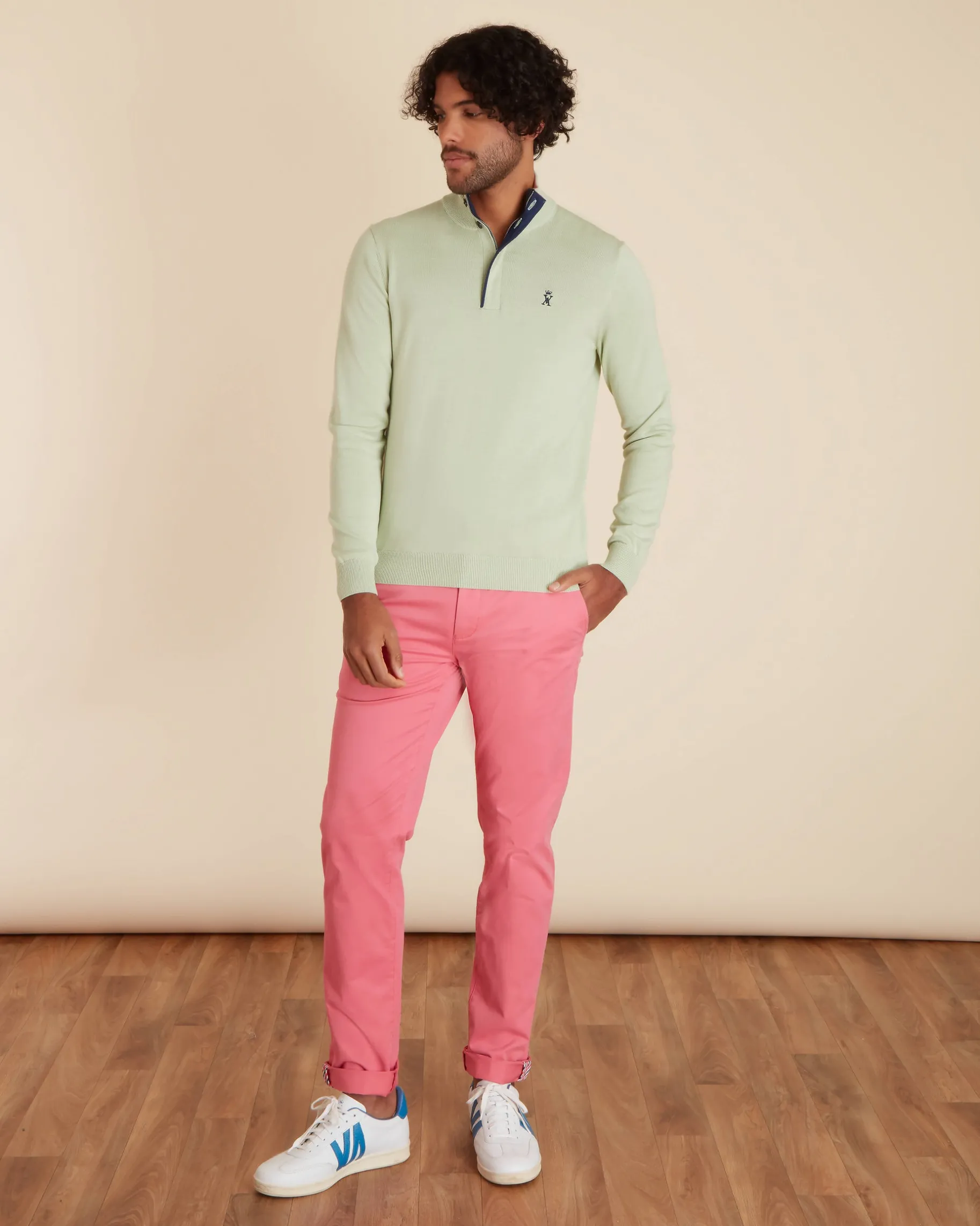 Homme Vicomte A Pulls^Pull Demi Zippé