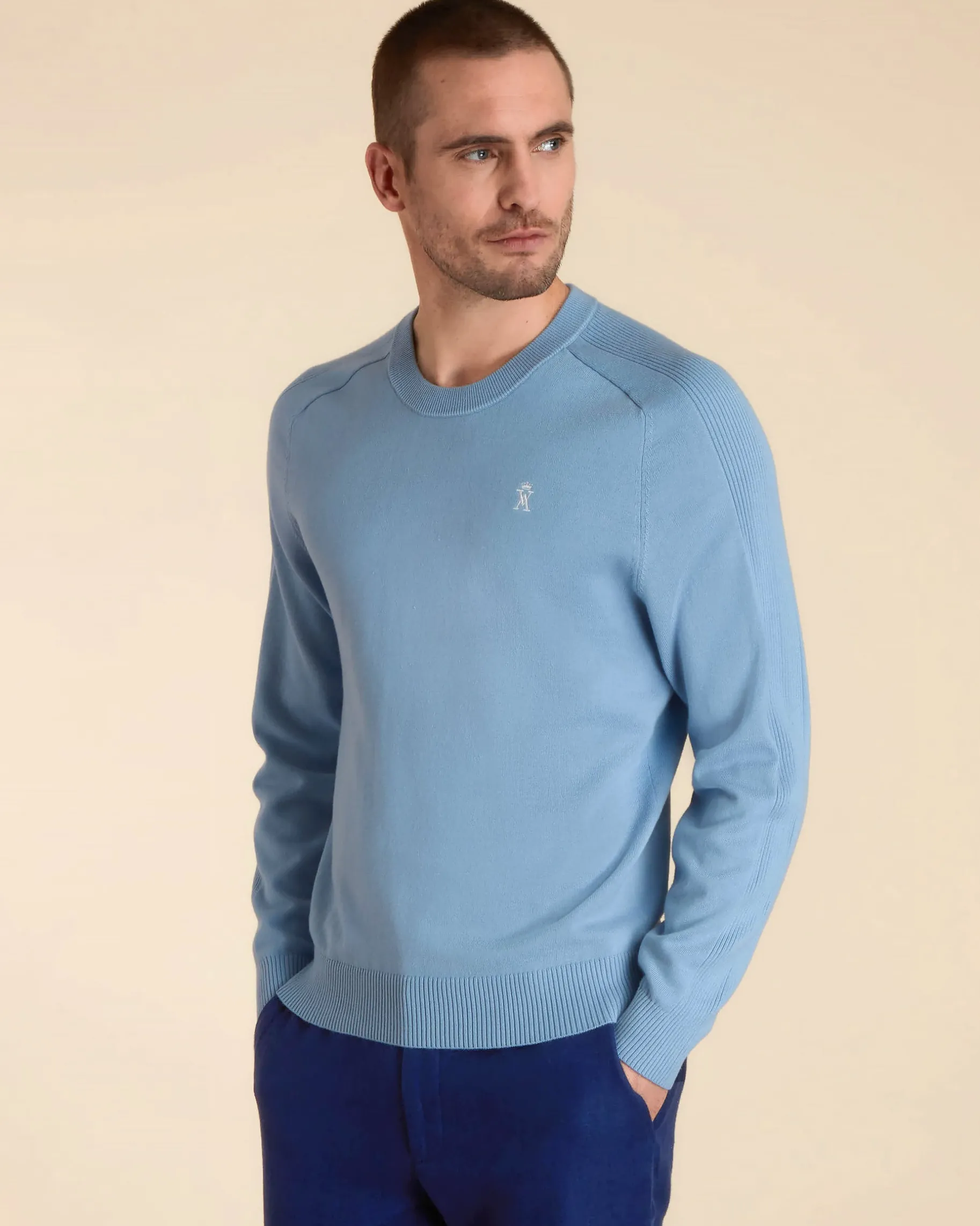 Homme Vicomte A Pulls^Pull Klemo à Col Rond