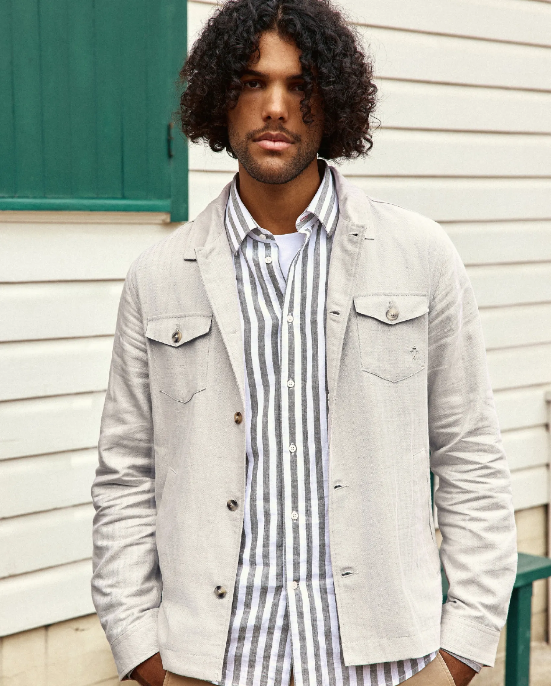 Homme Vicomte A Manteaux & Vestes^Surchemise Regular à Détails Imprimé