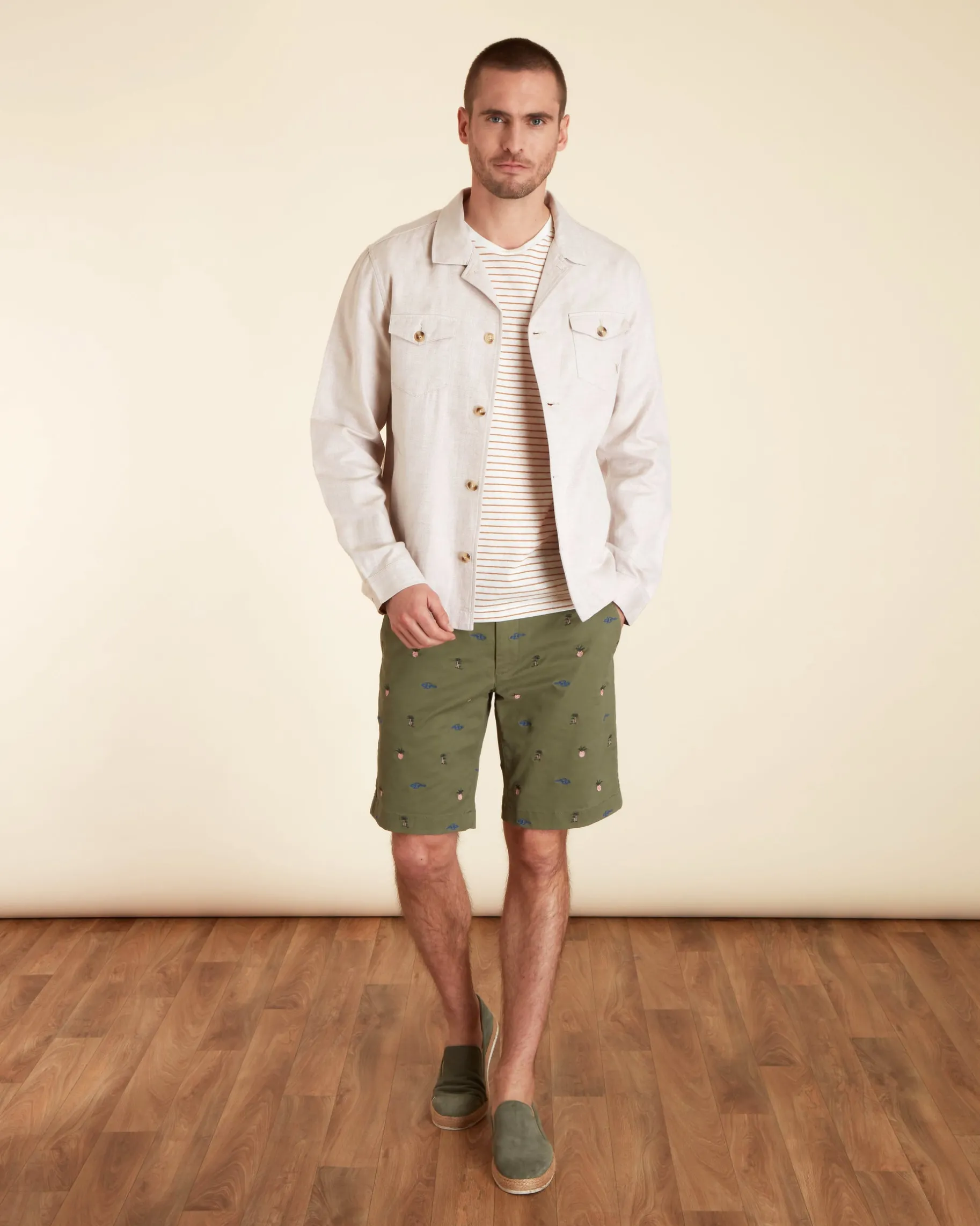 Homme Vicomte A Manteaux & Vestes^Surchemise Regular à Détails Imprimé