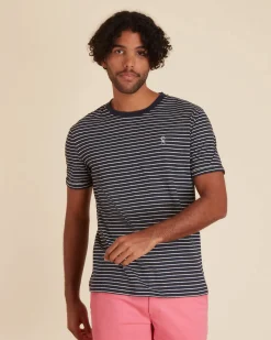 Homme Vicomte A T-Shirts^T-shirt Col Rond à Rayures